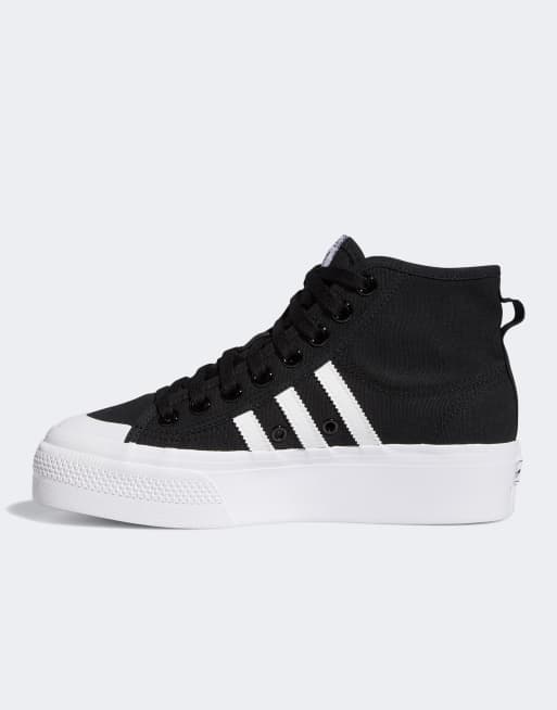 adidas Originals Nizza platform sneakers in black