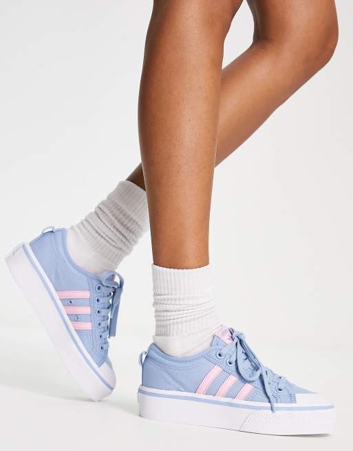 Baby blue adidas clearance sneakers