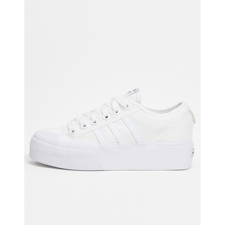 adidas Originals Nizza Platform in white |