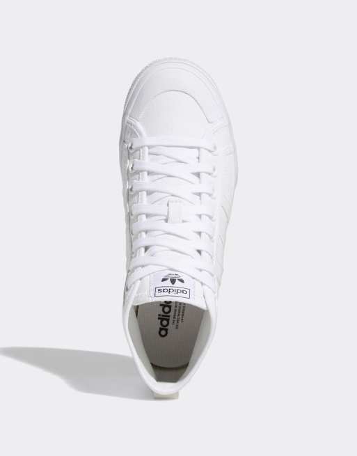 adidas Originals nizza platform sneakers white |