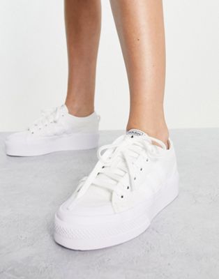 adidas Originals White Nizza Platform Sneakers | Smart Closet
