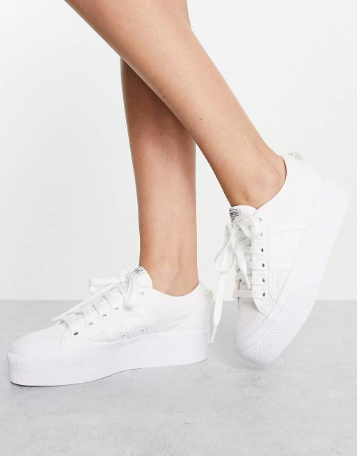 Adidas cheap white platform