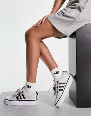 adidas Originals Nizza platform trainers in grey | ASOS