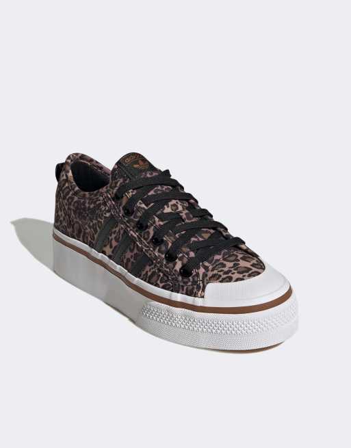 adidas Originals Nizza platform trainers in leopard print | ASOS