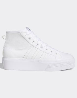 white nizza platform trainers