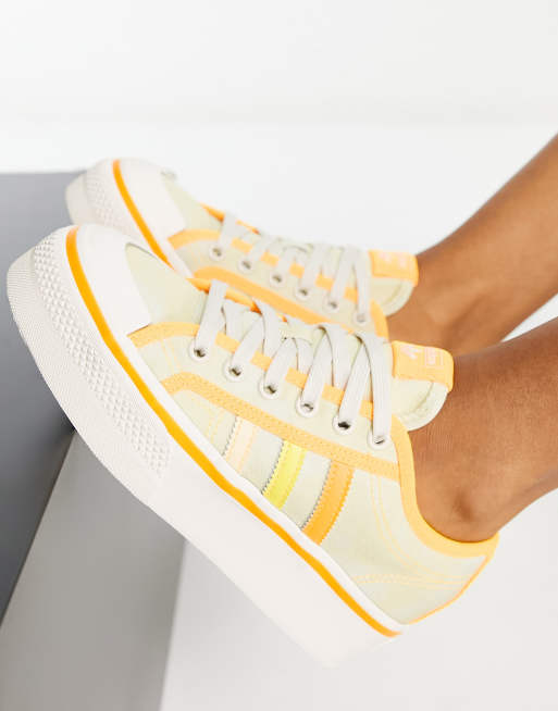 Womens yellow cheap adidas trainers