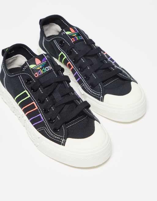 adidas Originals – Nizza – Pride – Svarta sneakers
