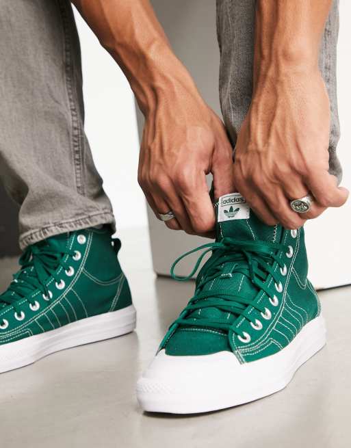 adidas Originals Nizza RF Baskets montantes Vert universitaire