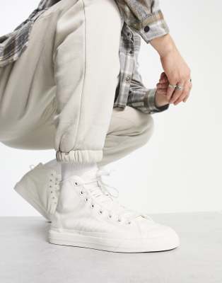 adidas Originals Nizza RF hi top trainers in white - ASOS Price Checker