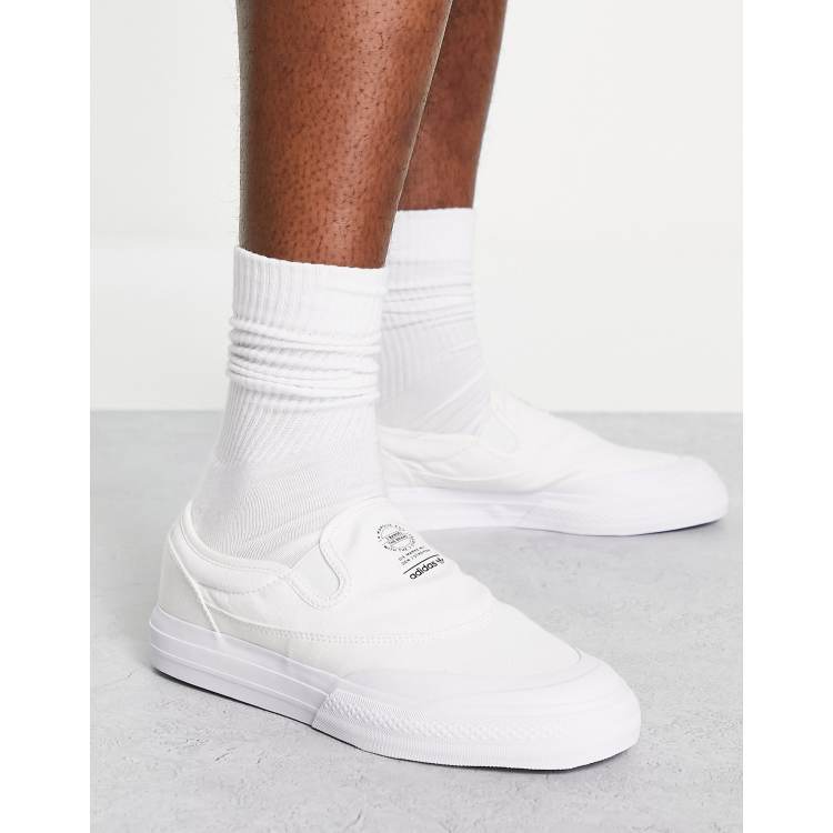 adidas Originals Nizza RF Slip sneakers in triple white ASOS