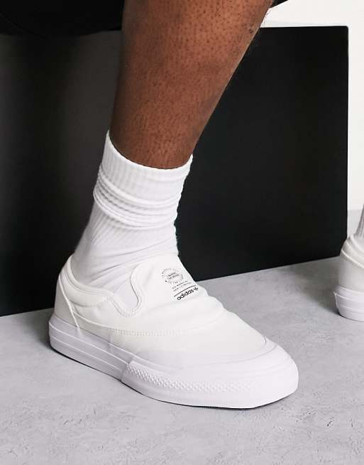 adidas Originals Nizza RF Slip sneakers in triple white ASOS