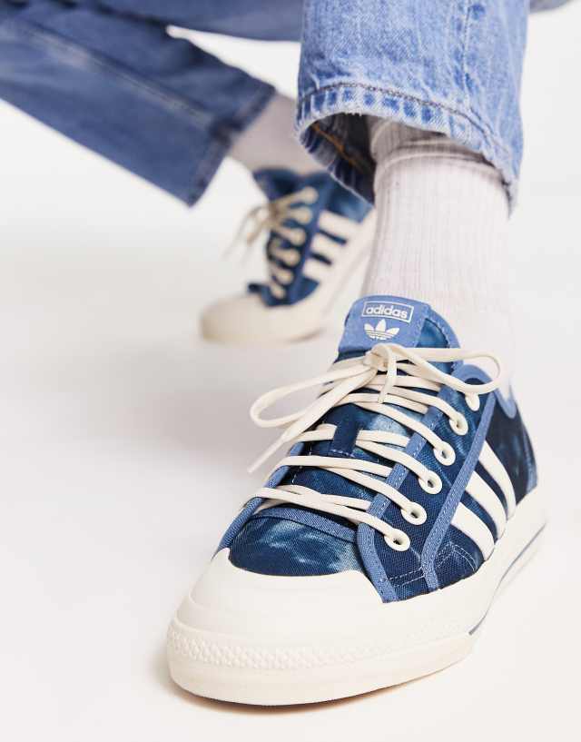 adidas Originals Nizza RF sneakers in navy and white