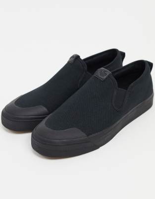 adidas nizza black slip on