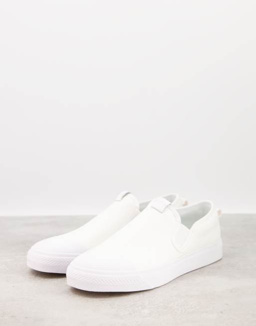 Adidas white slip on sales trainers