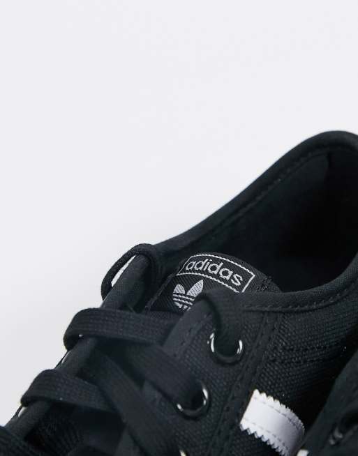 Adidas originals nizza trainers in black sale