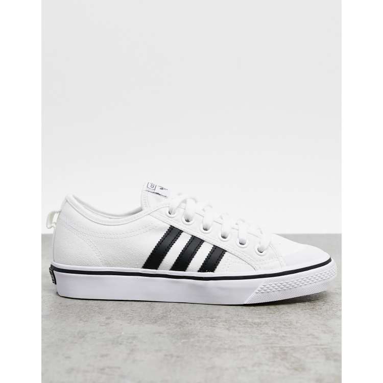 adidas Originals Nizza Sneaker in WeiB und Schwarz ASOS