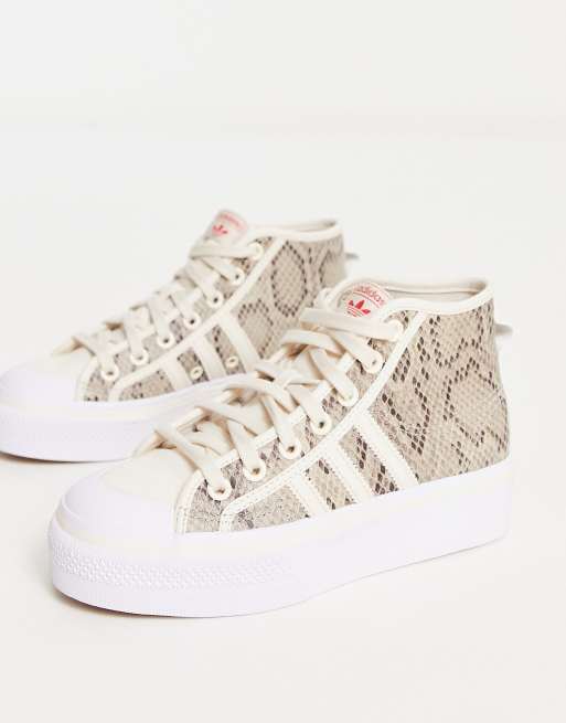 adidas Originals Nizza Sneaker mit Schlangenmuster und mittelhoher Plateausohle ASOS