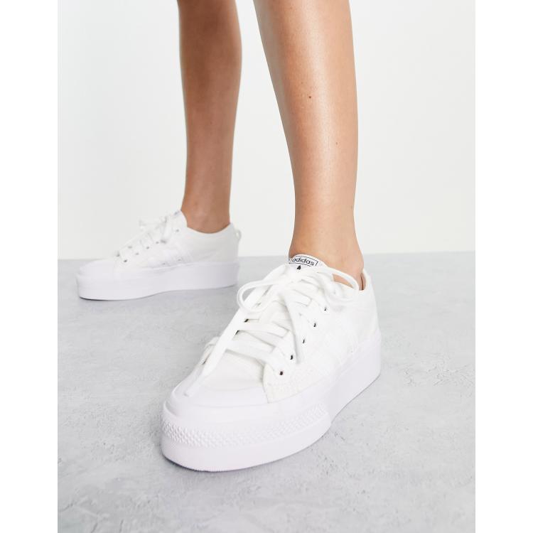 Nizza Asos Donna Scarpe Scarpe con plateau Trainers Sneakers bianche con plateau 