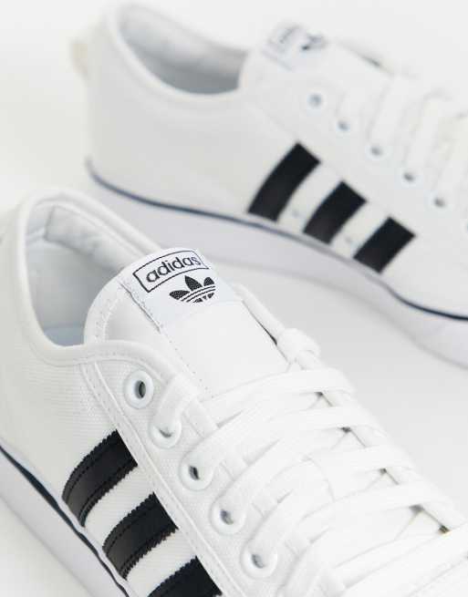 Adidas Originals Nizza Sneakers In White Asos