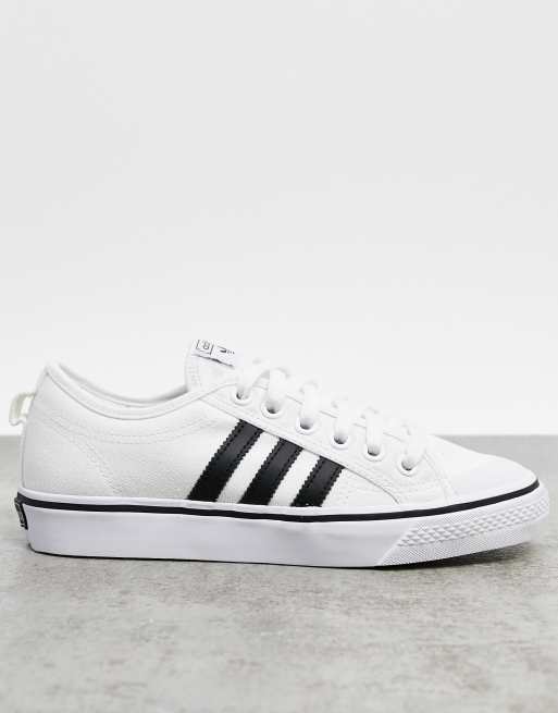 adidas Originals - Nizza - Sneakers in wit en zwart