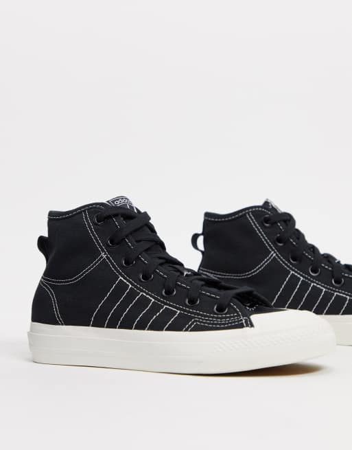 adidas Originals - Nizza - Sorte sneakers med høj kant