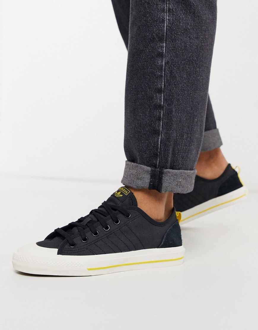 adidas Originals – Nizza – Svarta sneakers med lågt skaft