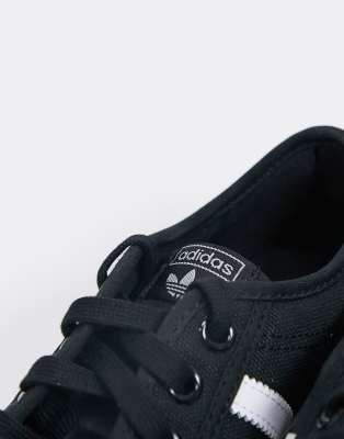 black adidas nizza trainers