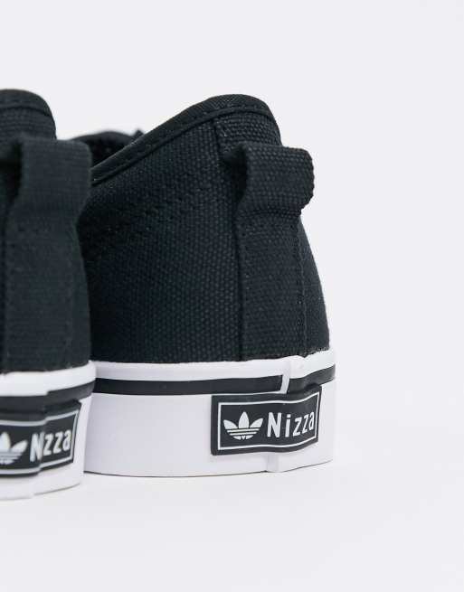 Adidas black and white nizza trainers best sale