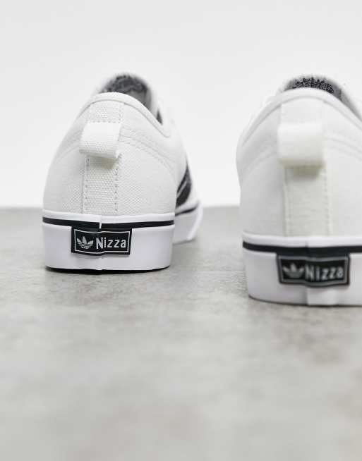 adidas Originals Nizza trainers in white and black