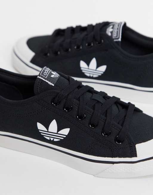 adidas Originals Nizza Trefoil sneakers in black