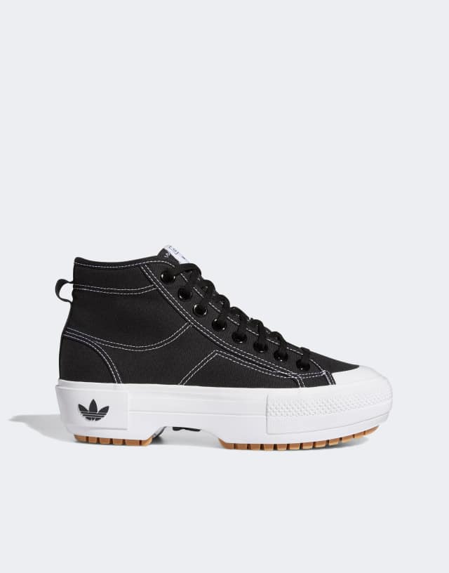 adidas Originals nizza trek sneakers in black