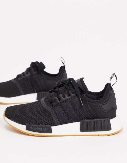 Adidas nmd black white sole sale