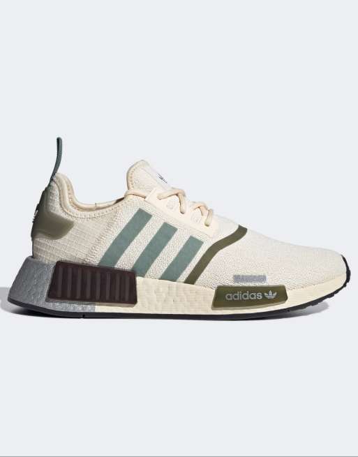 adidas Originals NMD R1 sneakers in off white and gray