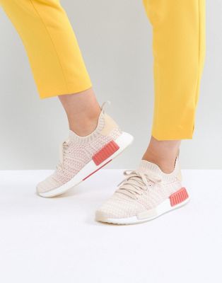 adidas originals nmd r1 stealth primeknit trainers in off white