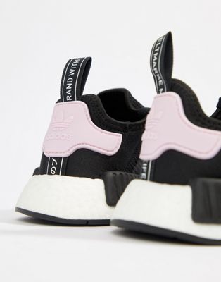 adidas black & pink nmd r1 trainers