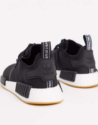 adidas nmd r1 black and gum