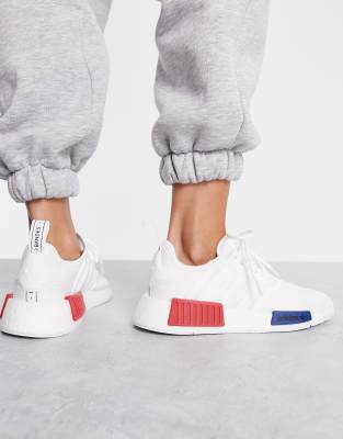 Nmd blue shop red and white