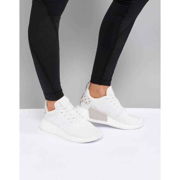 Adidas women's nmd r2 shop knit lace up sneakers