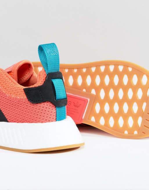 Adidas originals nmd 2025 r2 sneakers in orange