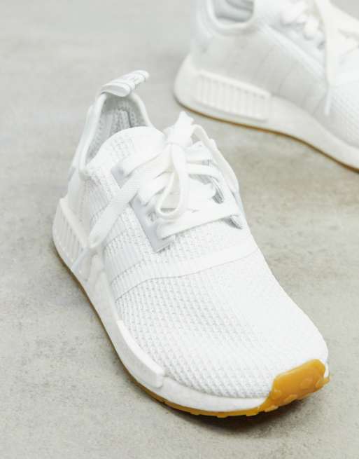 All white hotsell nmd gum sole