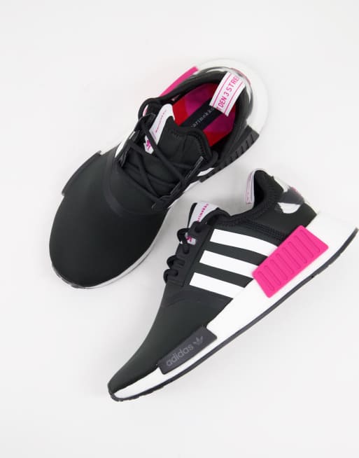 Womens adidas clearance nmd black pink