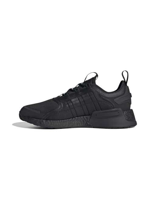 adidas originals smooth runner trainers in triple black