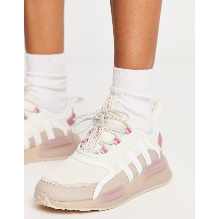 adidas Originals NMD V3 trainers in off white and pink ASOS