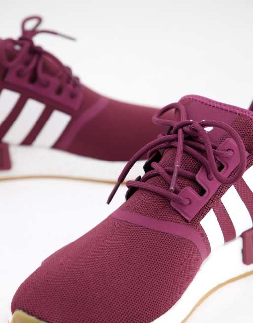 Burgundy adidas sneakers womens sale