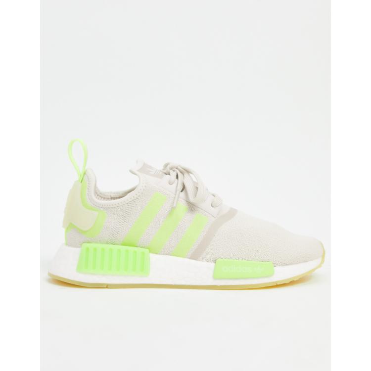 adidas Originals NMD_R1 Sneakers in gebroken wit en geel ASOS