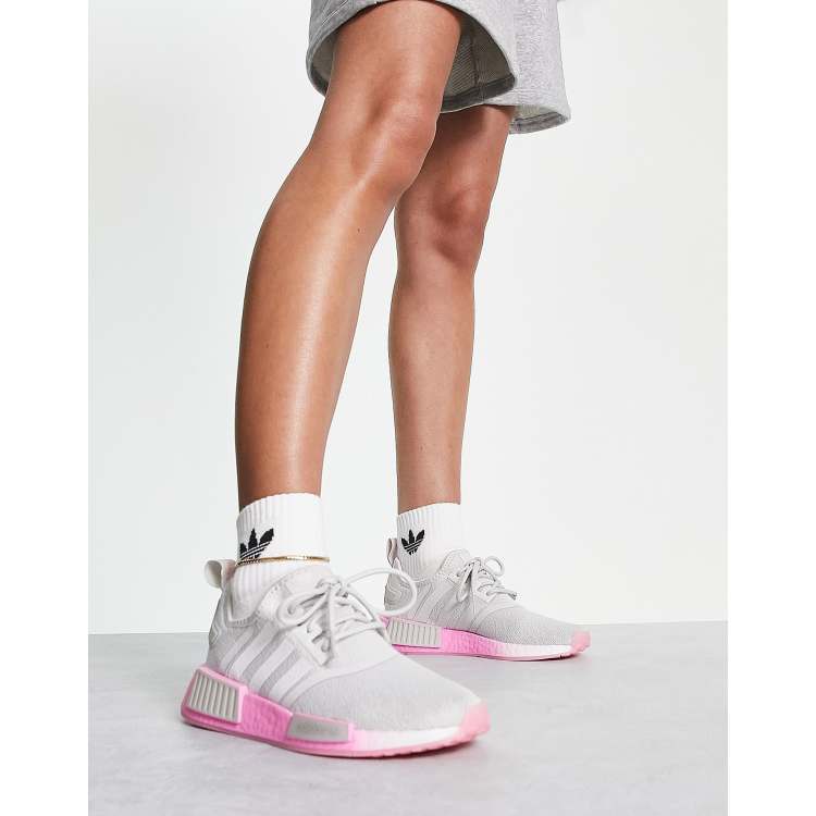 Forhandle Gør gulvet rent Stilk adidas Originals NMD_R1 sneakers in gray and bliss pink | ASOS