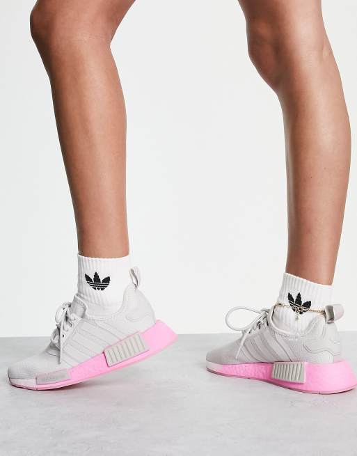 adidas Originals NMD_R1 sneakers in gray bliss pink ASOS