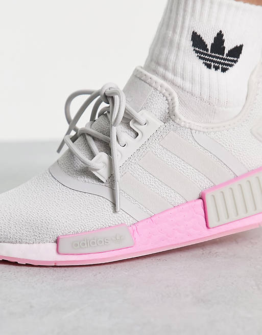 gelijktijdig Bewonderenswaardig Contour adidas Originals NMD_R1 sneakers in gray and bliss pink | ASOS