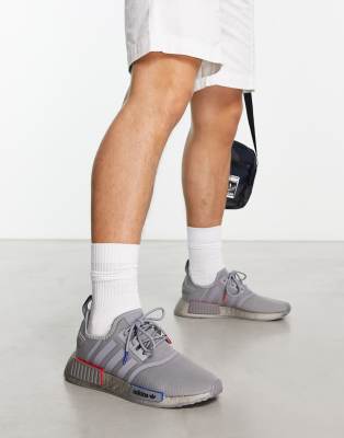 adidas gazelle silver green womens Adidas Men's NMD_R1 Spectoo Grey Low Top Sneakers
