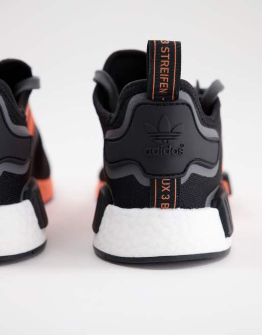 Hesje Land van staatsburgerschap Krijger adidas Originals - NMD_R1 - Sneakers in zwart met oranje strepen | ASOS